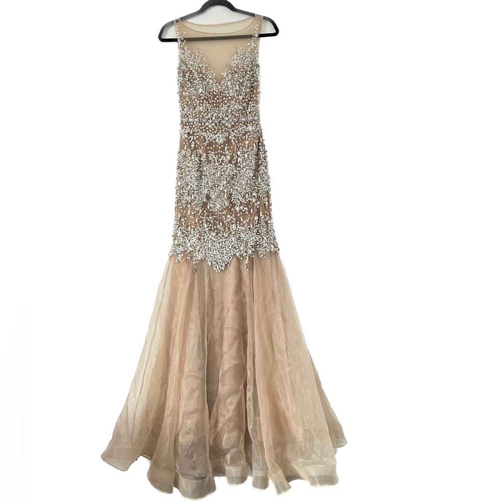 TERANI COTURE TERANI PROM 1611P0705 illusion sleeveless sparkle evening gown 2 - Picture 3 of 16
